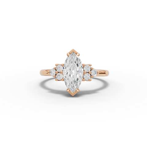1.18 Ct Marquise With Side Stone Ring