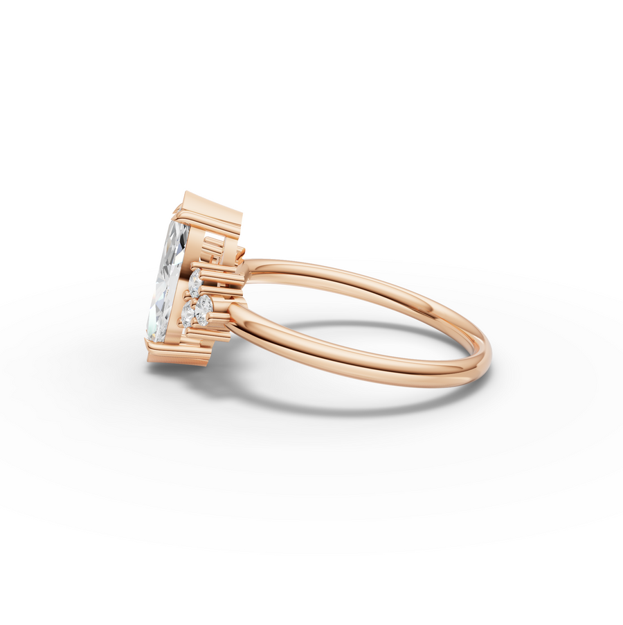 1.18 Ct Marquise With Side Stone Ring