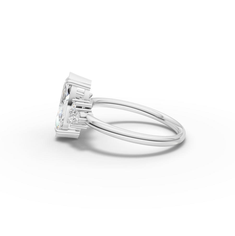 1.18 Ct Marquise With Side Stone Ring