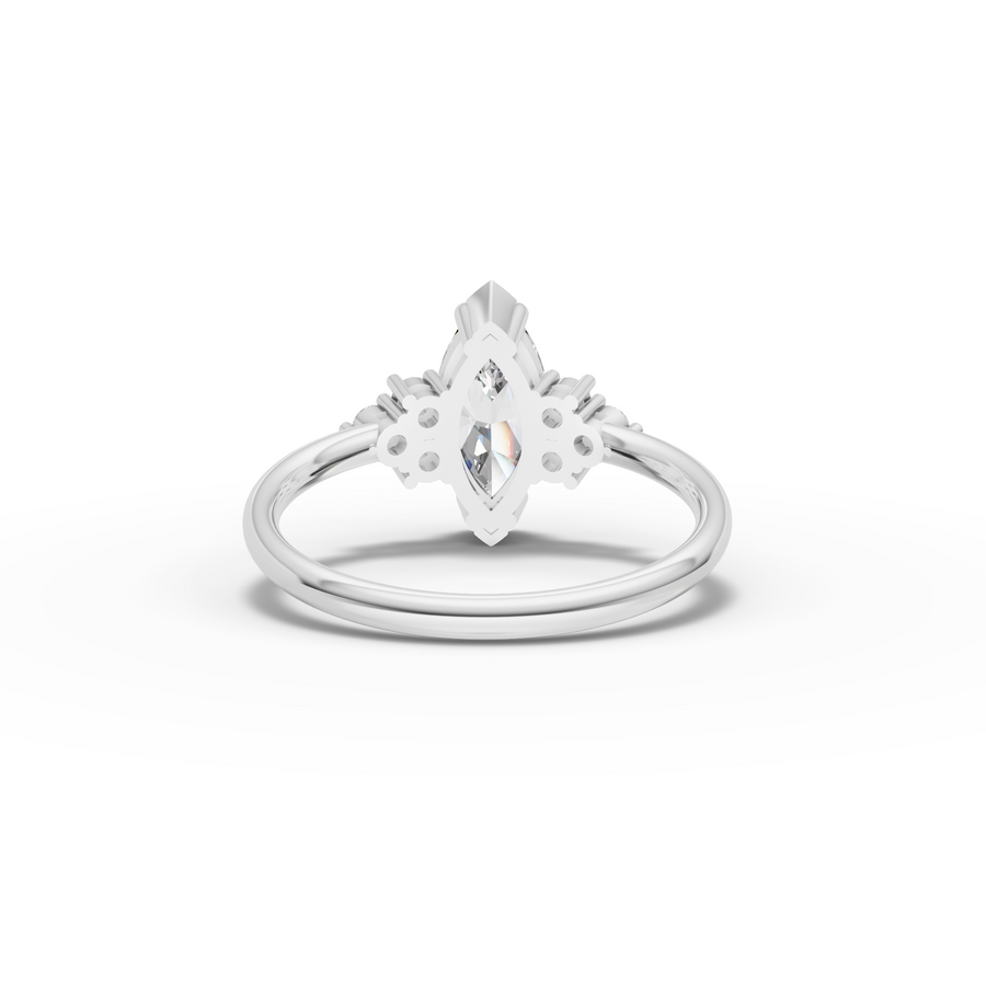 1.18 Ct Marquise With Side Stone Ring