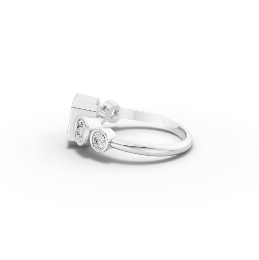 1.68 Emerald With Side Stone Engagement Ring