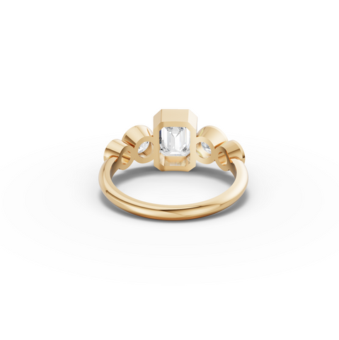 1.68 Emerald With Side Stone Engagement Ring