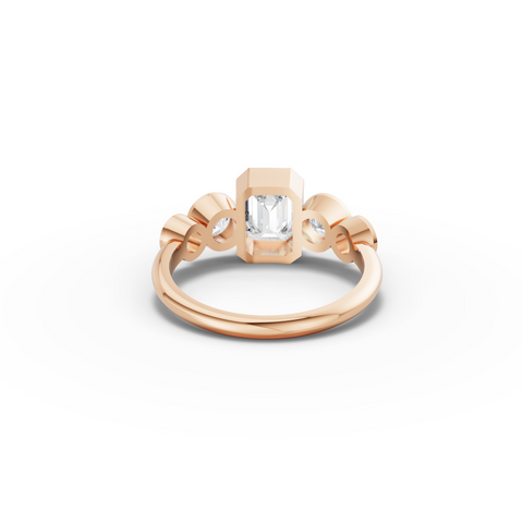 1.68 Emerald With Side Stone Engagement Ring