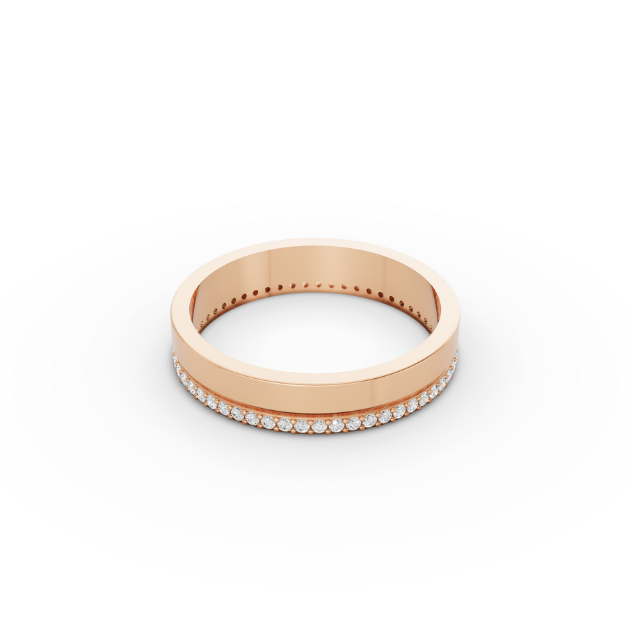 0.21 Ct Round Pavé Wedding Band