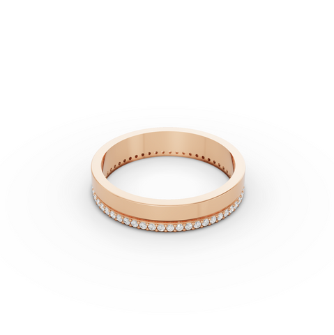 0.21 Ct Round Pavé Wedding Band