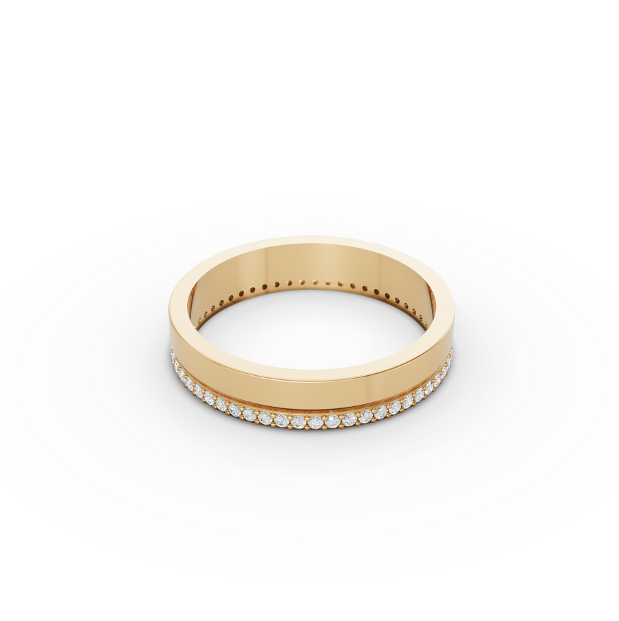 0.21 Ct Round Pavé Wedding Band