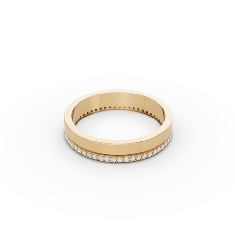 0.21 Ct Round Pavé Wedding Band