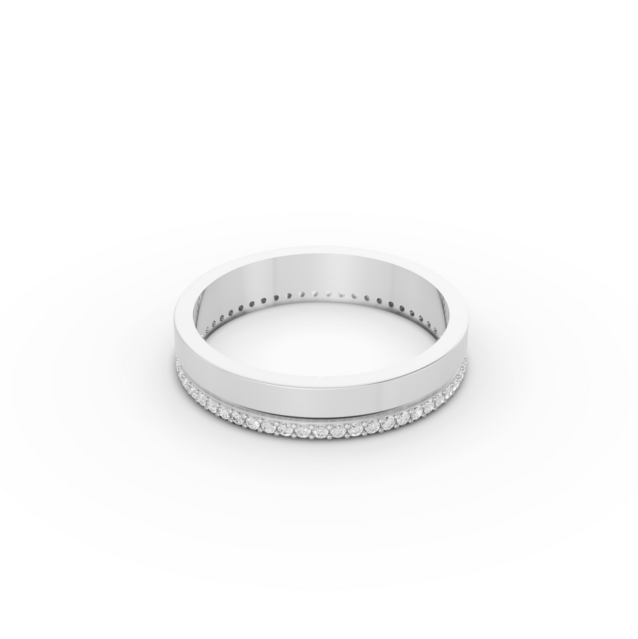 0.21 Ct Round Pavé Wedding Band