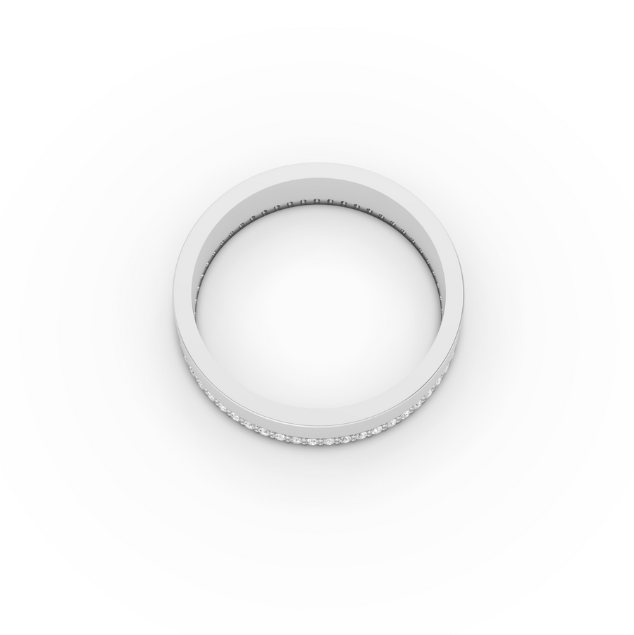 0.21 Ct Round Pavé Wedding Band