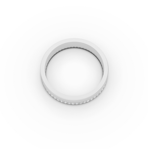 0.21 Ct Round Pavé Wedding Band
