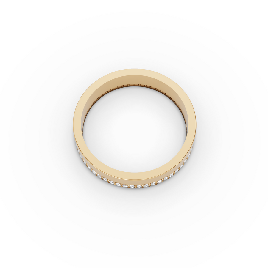 0.21 Ct Round Pavé Wedding Band