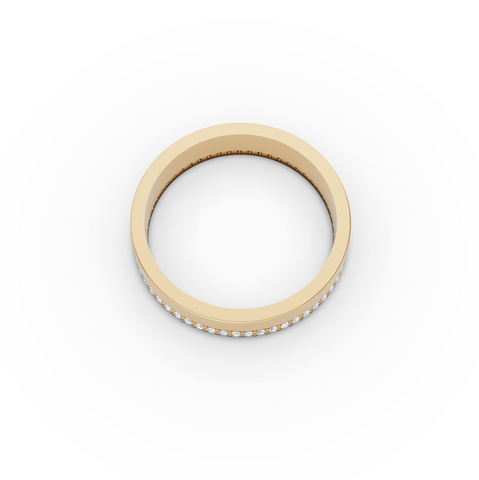 0.21 Ct Round Pavé Wedding Band