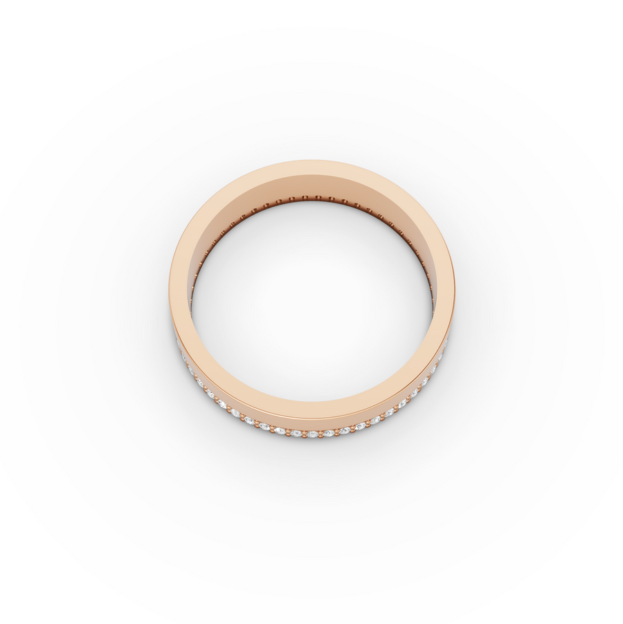 0.21 Ct Round Pavé Wedding Band