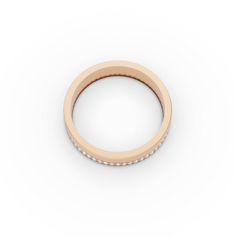 0.21 Ct Round Pavé Wedding Band