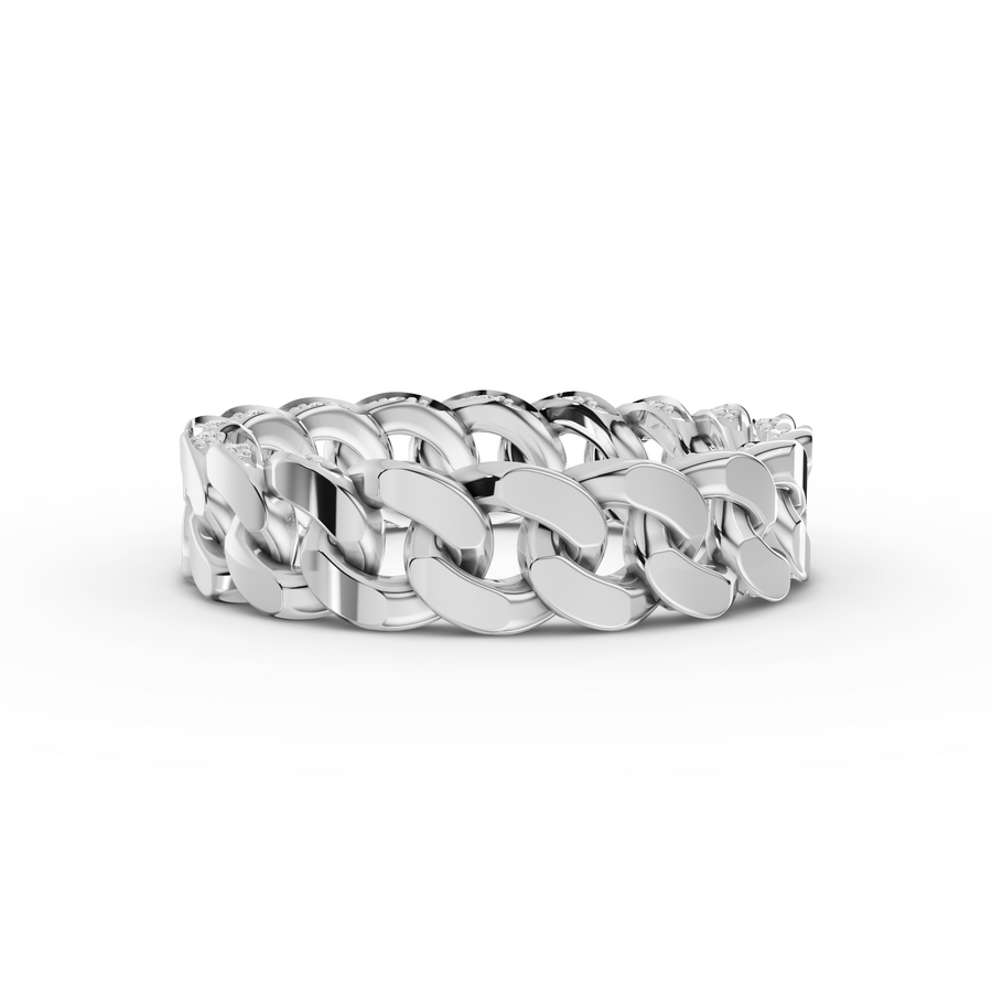 0.10 Ct Round Micro Pavé Set Diamond Ring