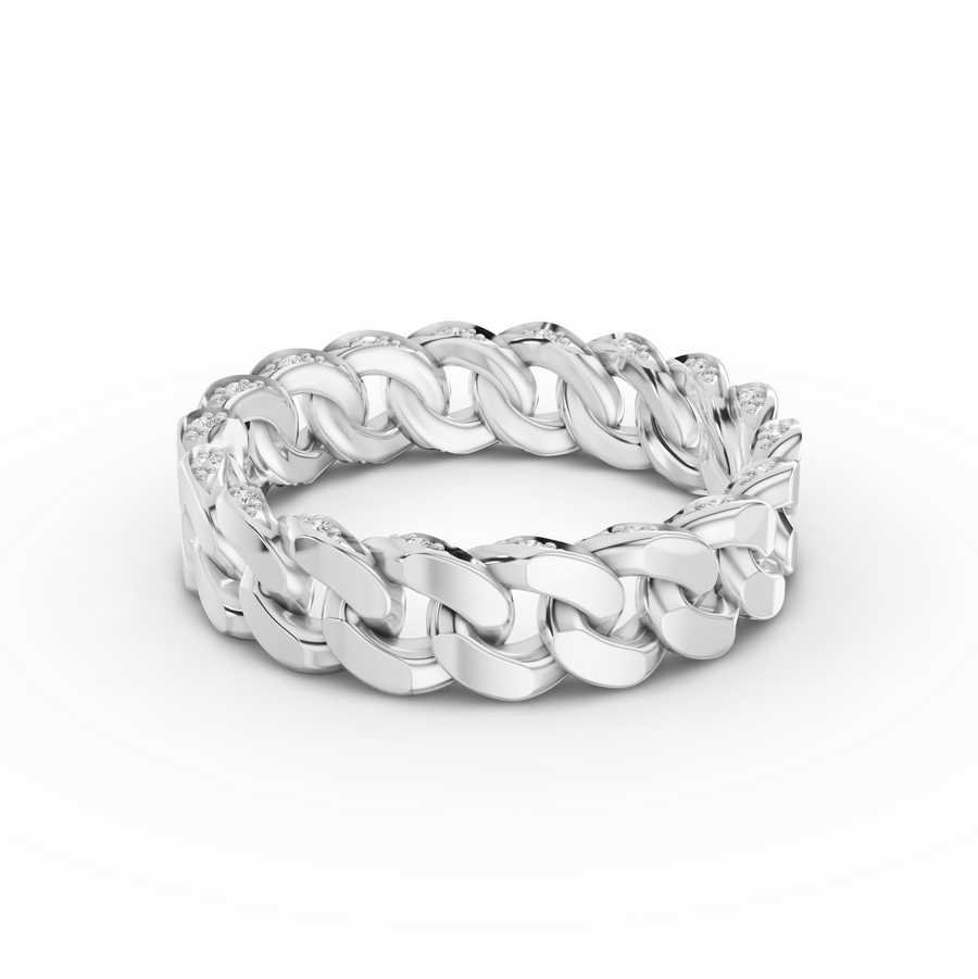 0.10 Ct Round Micro Pavé Set Diamond Ring
