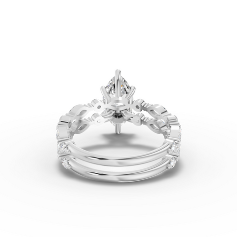 2.32 Ct Marquise With Side Diamond Band Ring