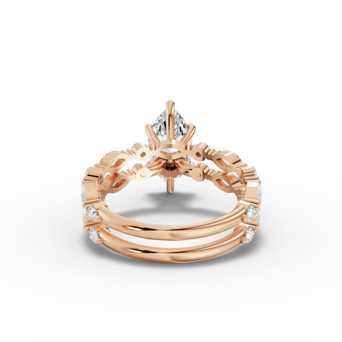 2.32 Ct Marquise With Side Diamond Band Ring