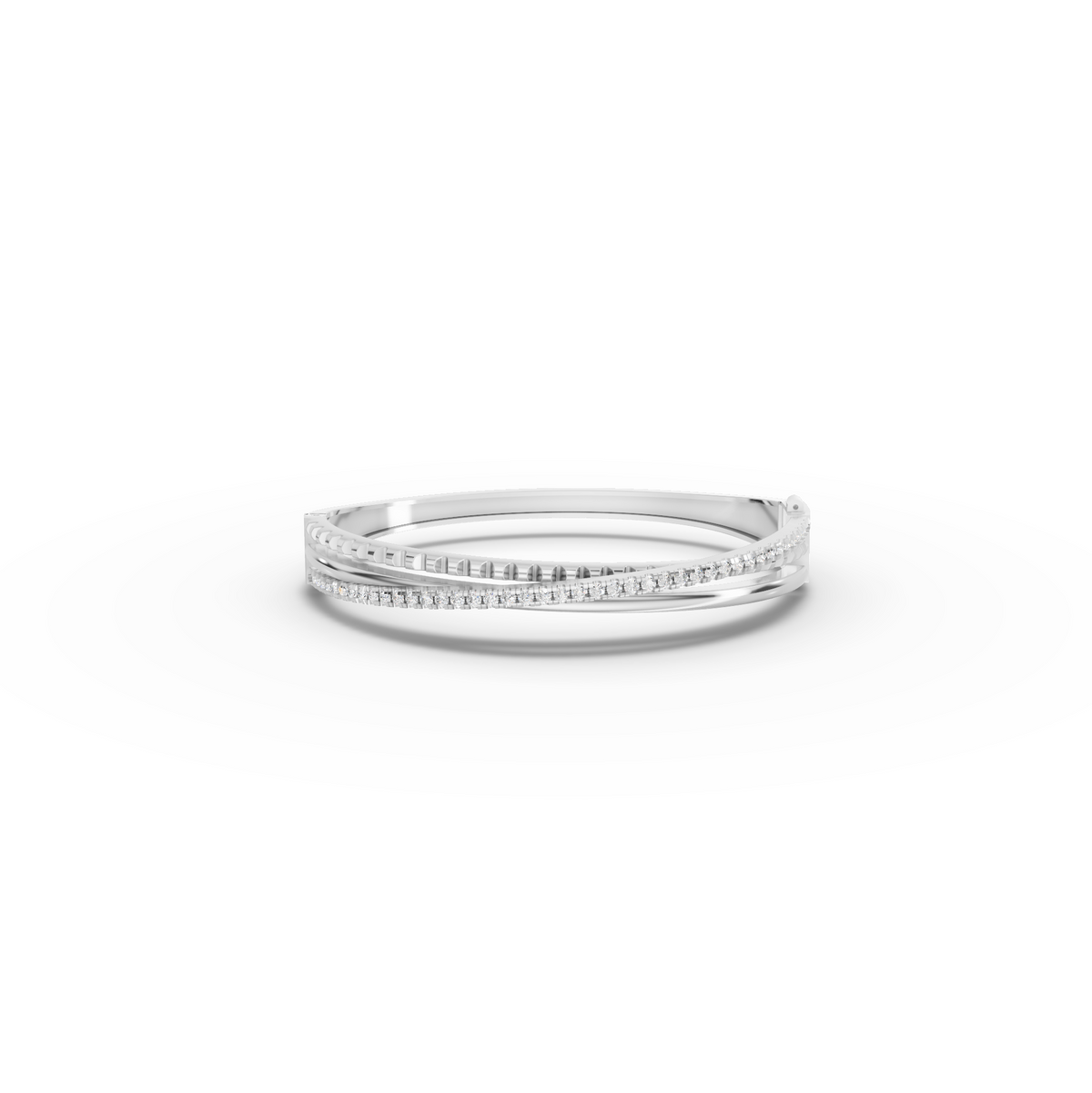 0.94 Ct Round Diamond Twist Pavé Bracelet