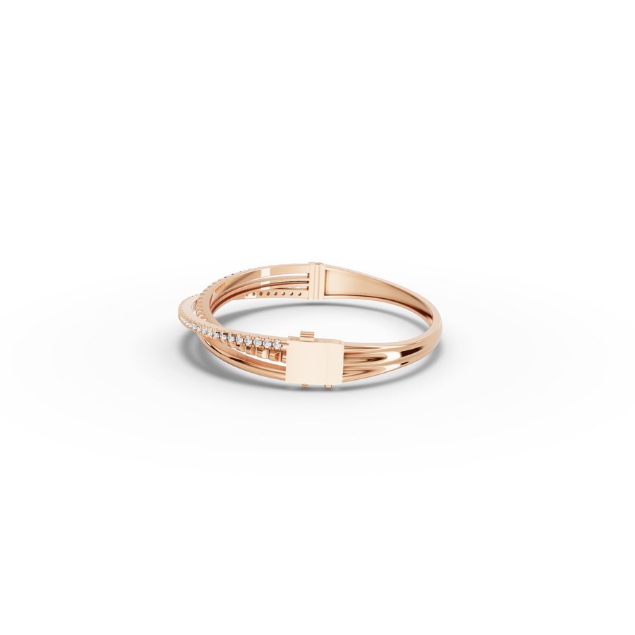 0.94 Ct Round Diamond Twist Pavé Bracelet