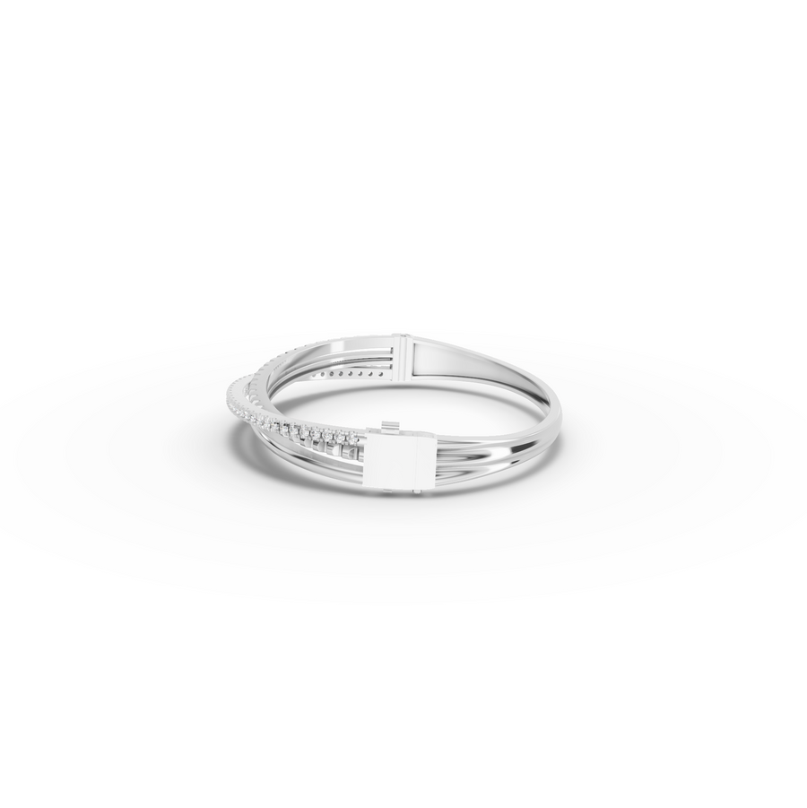 0.94 Ct Round Diamond Twist Pavé Bracelet