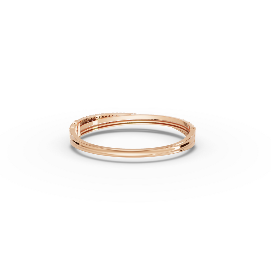 0.94 Ct Round Diamond Twist Pavé Bracelet