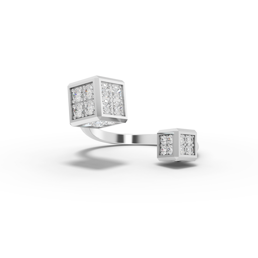 1.11 Ct Round Cluster Band Ring