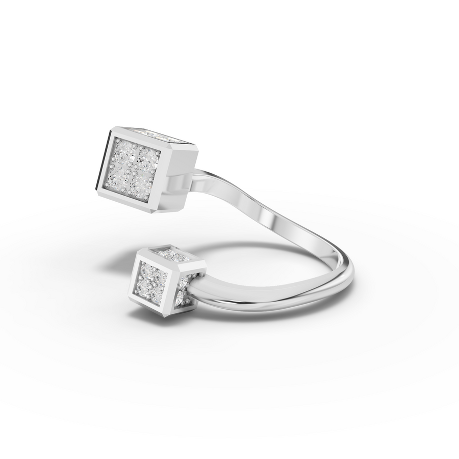 1.11 Ct Round Cluster Band Ring