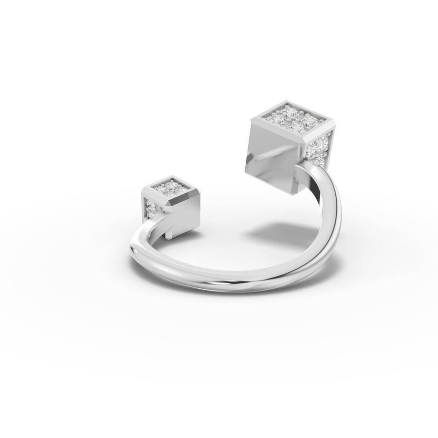 1.11 Ct Round Cluster Band Ring