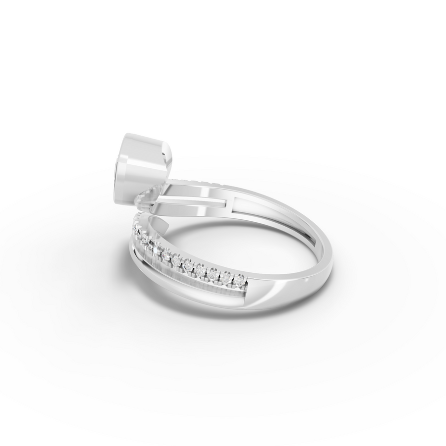 1.13 Ct Marquise Bezel Bypass Diamond Ring