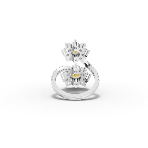 3.86 Ct Round Halo With Side Stone Ring