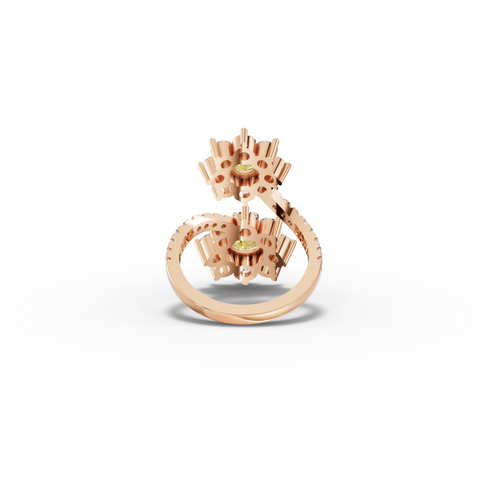 3.86 Ct Round Halo With Side Stone Ring