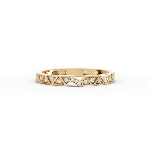 0.12 Ct Triangle Pavé Open Ring