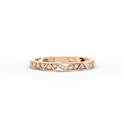 0.12 Ct Triangle Pavé Open Ring