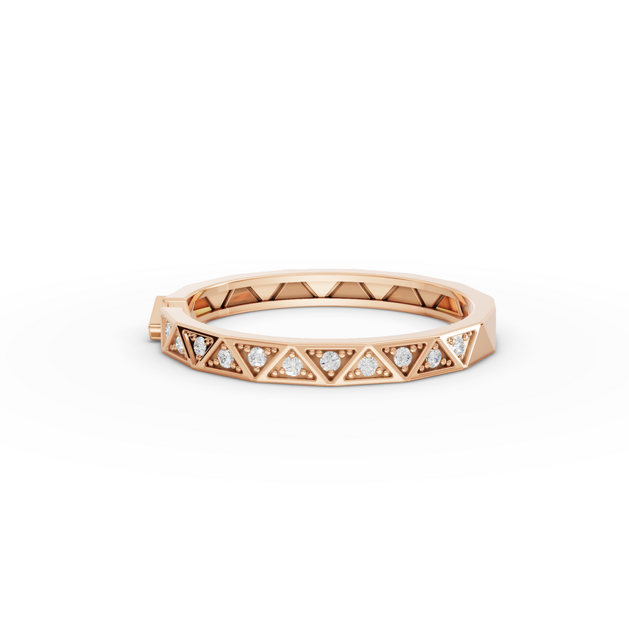 0.12 Ct Triangle Pavé Open Ring