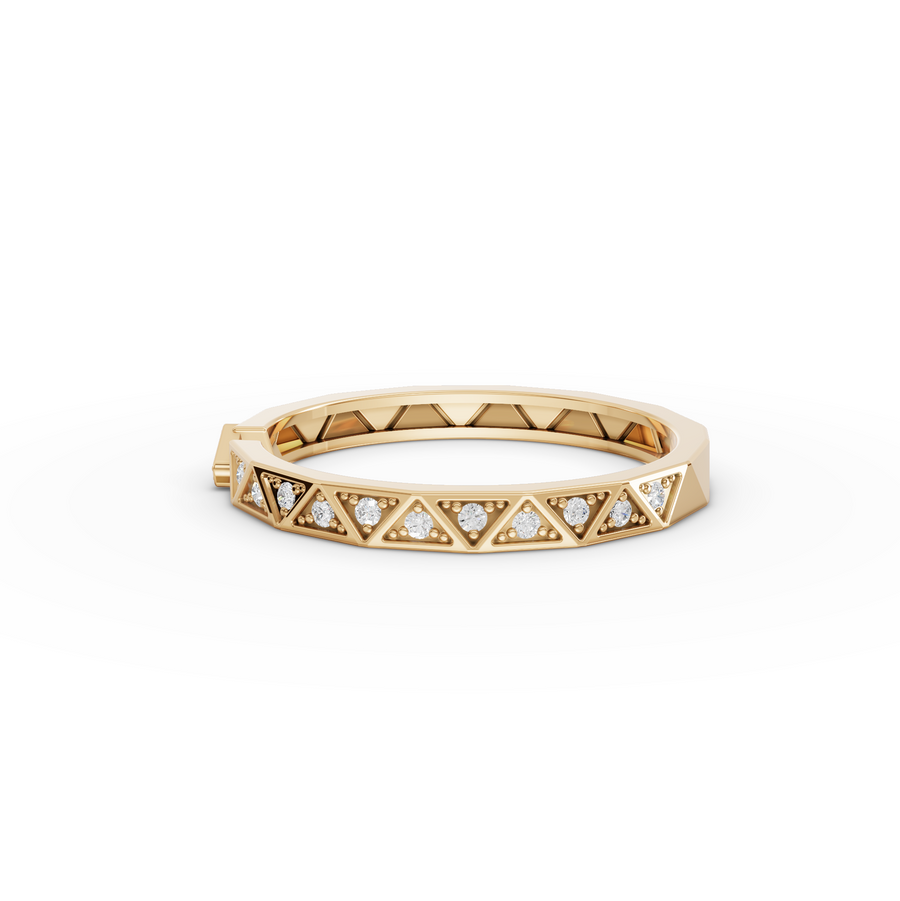 0.12 Ct Triangle Pavé Open Ring