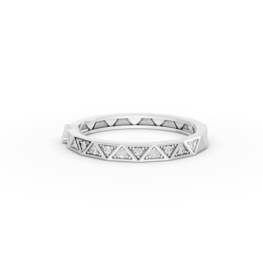 0.12 Ct Triangle Pavé Open Ring