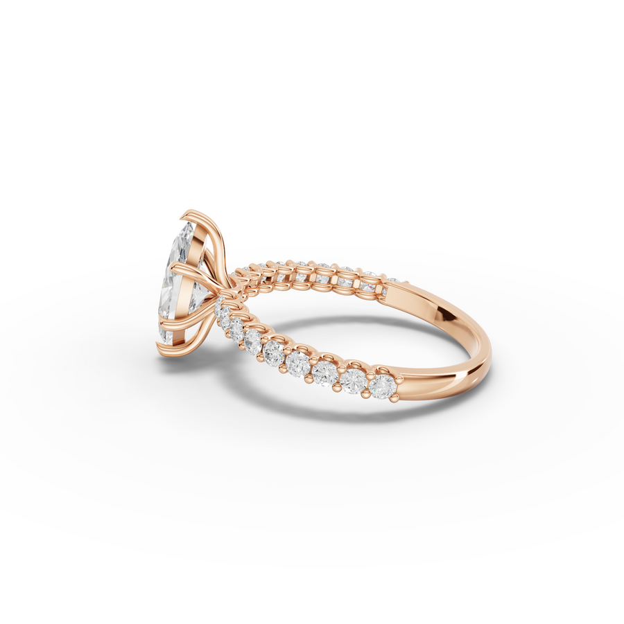 1.39 Ct Marquise Solitaire With U-Prong Band Ring 1 Ct Center