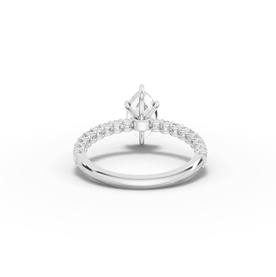 1.39 Ct Marquise Solitaire With U-Prong Band Ring 1 Ct Center