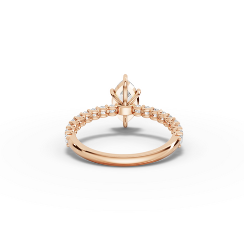 1.39 Ct Marquise Solitaire With U-Prong Band Ring 1 Ct Center