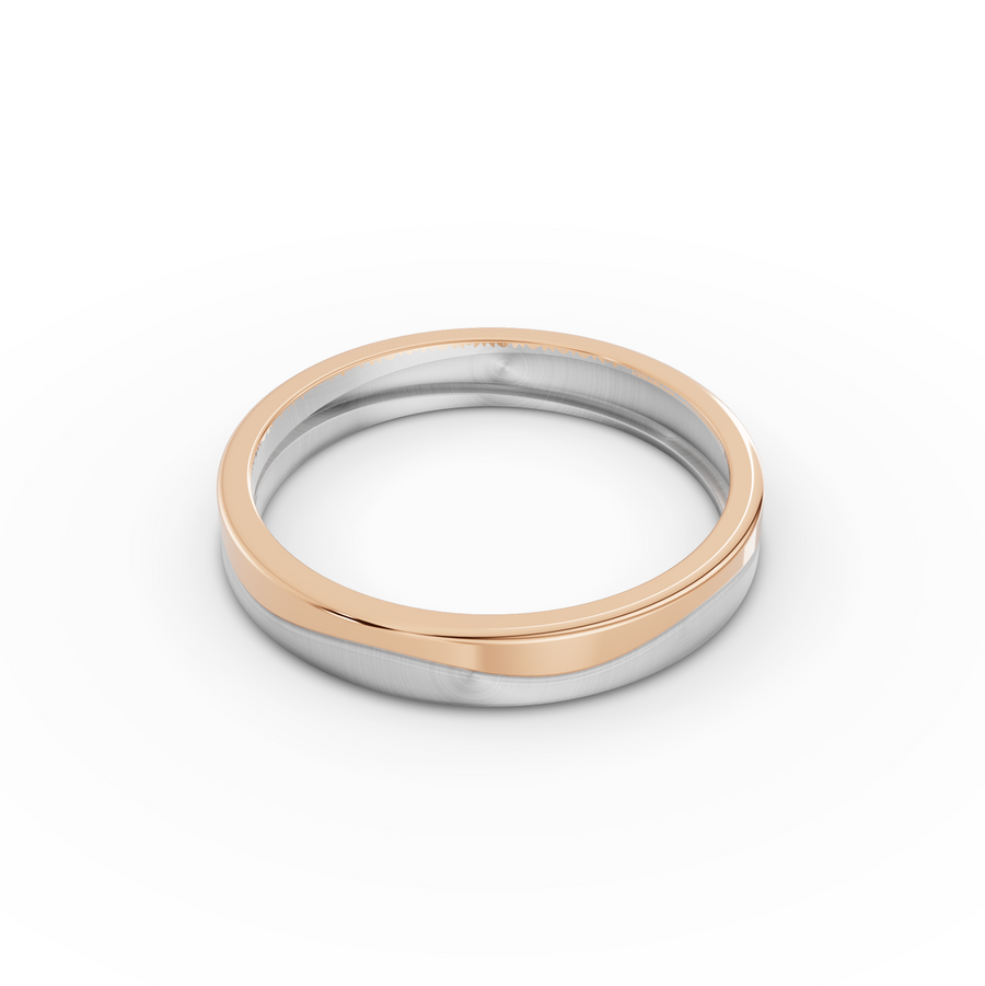 Two-Tone Wave Wedding Band