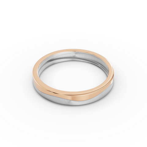 Two-Tone Wave Wedding Band