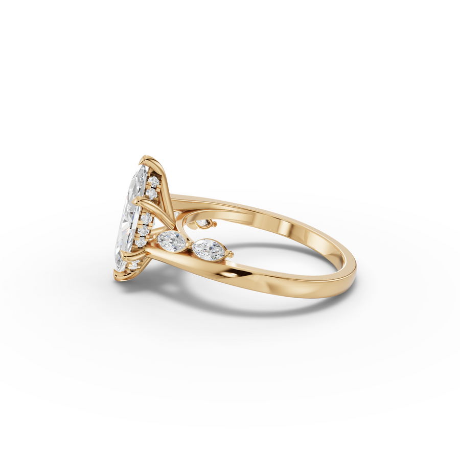1.80 Ct Marquise Split Shank Diamond Ring 1.5 Ct Center