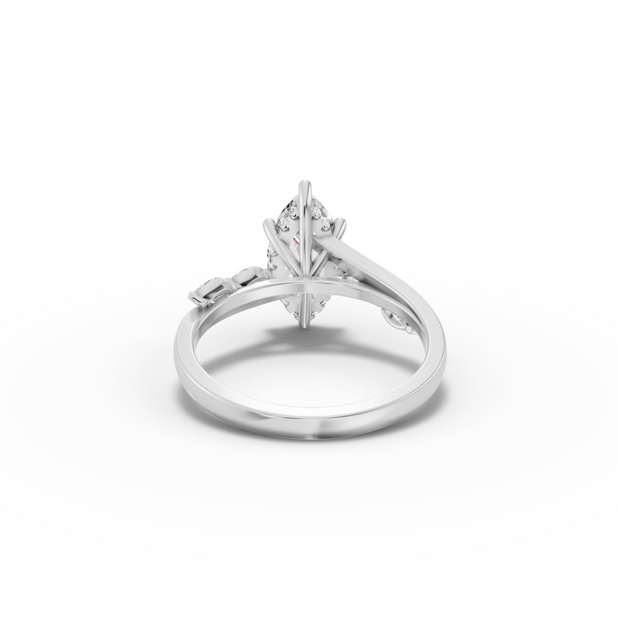 1.80 Ct Marquise Split Shank Diamond Ring 1.5 Ct Center