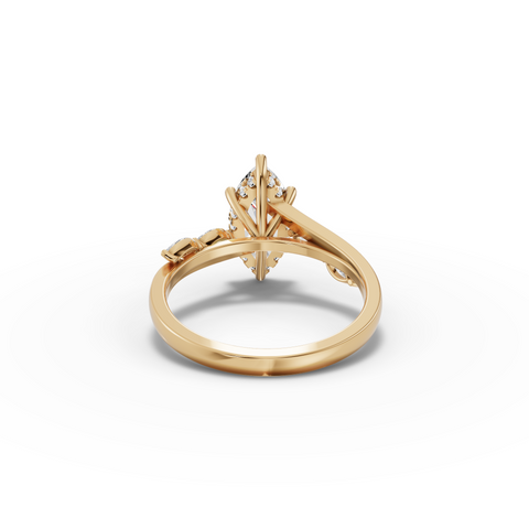 1.80 Ct Marquise Split Shank Diamond Ring 1.5 Ct Center