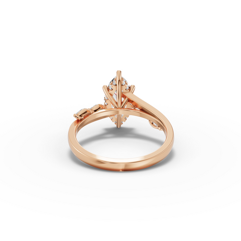 1.80 Ct Marquise Split Shank Diamond Ring 1.5 Ct Center