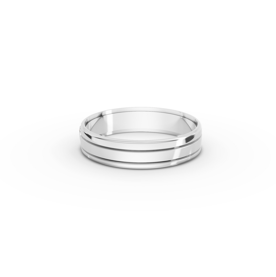 0.012 Ct Heart Diamond Promise Wedding Band
