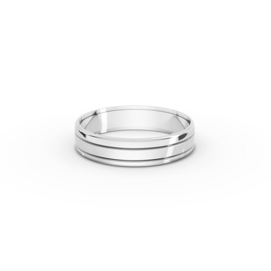0.012 Ct Heart Diamond Promise Wedding Band