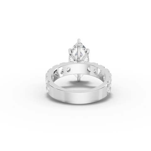 4.27 Ct Marquise Solitaire Wide Shared-Prong Engagement Ring