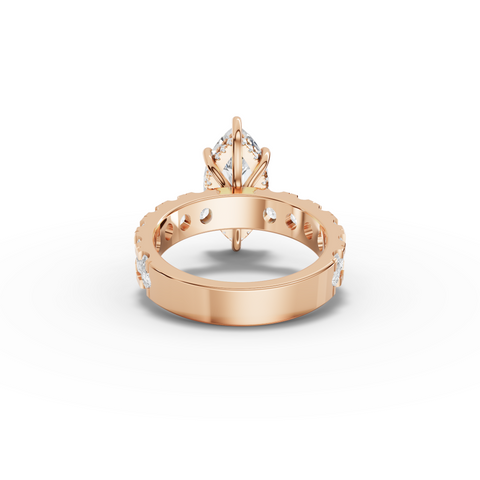 4.27 Ct Marquise Solitaire Wide Shared-Prong Engagement Ring